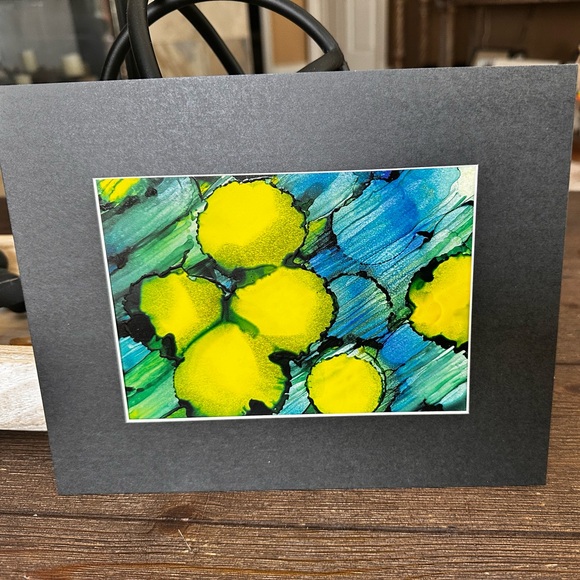 Hand crafted original abstract alcohol ink wall decor painting - Picture 3 of 13